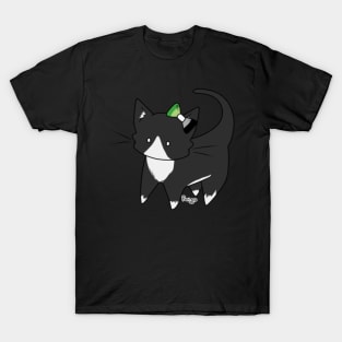 Aro Pride Tuxedo Kitty Ear Bow T-Shirt